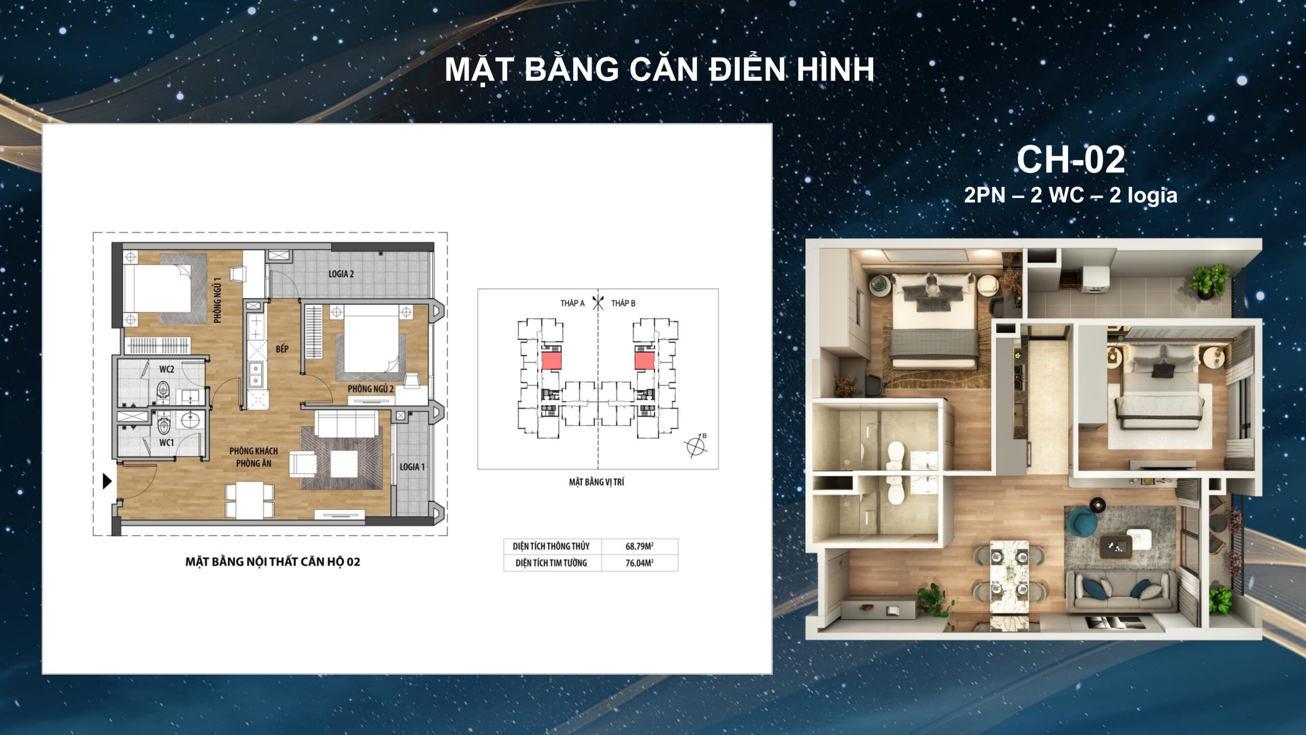 Căn số 02 chung cư Moonlight 2 Anlac